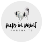 Pups in Paint Logo light grey