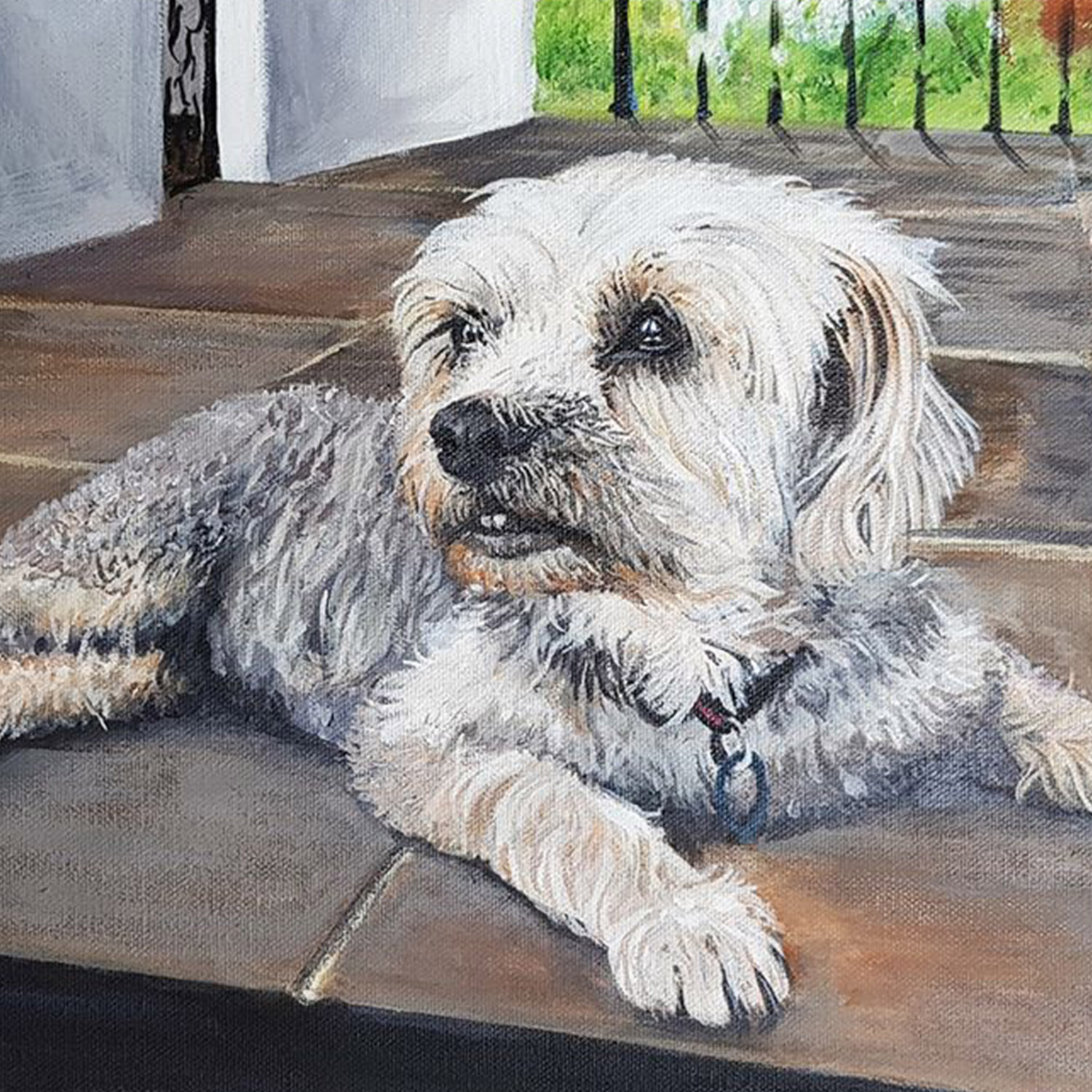 Ellie rescue dog canvas portrait 1500x1500px